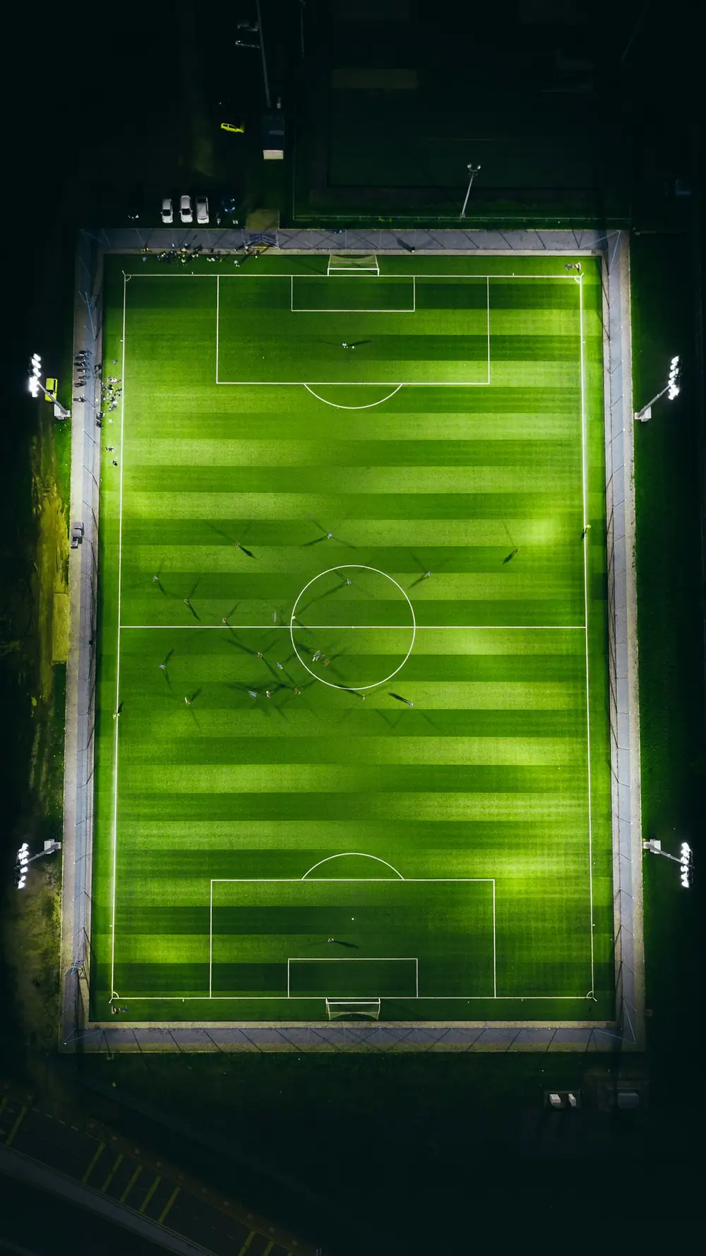 Lapangan sepak bola dilihat dari udara